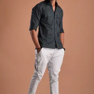 Mens Stylish Navy Blue Hunting Shirt Durable Outdoor Wear Comfort Style | Jaipurio